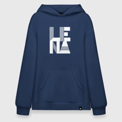 Худи SuperOversize хлопок Lena - полосы и фигуры