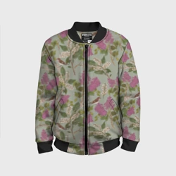 Детский бомбер 3D Мухоловки и сирень