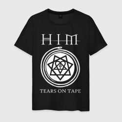 HIM Tears on tape – Мужская футболка хлопок с принтом купить со скидкой в -20%