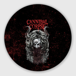 Круглый коврик для мышки Cannibal Corpse art