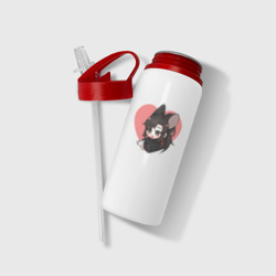 Бутылка для воды с трубочкой Wei Wuxian heart - фото 2