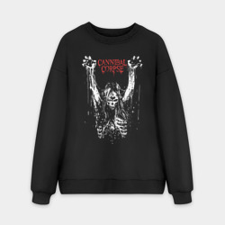 Мужской свитшот oversize без начеса хлопок Cannibal Corpse арт