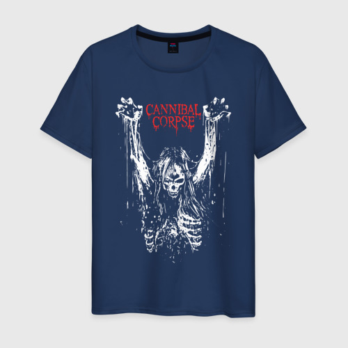 Мужская футболка из хлопка с принтом Cannibal Corpse арт, вид спереди №1