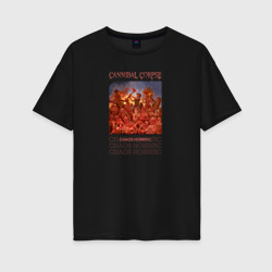 Женская футболка хлопок Oversize Cannibal Corpse Хаос