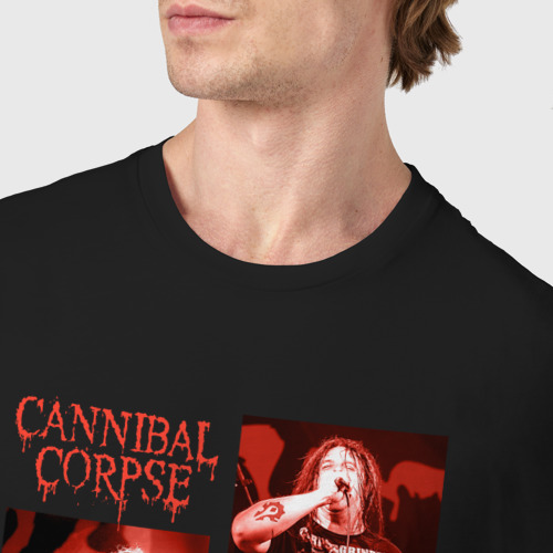 Мужская футболка хлопок Cannibal Corpse музыканты, цвет черный - фото 6