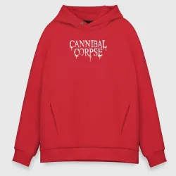 Мужское светящееся худи Cannibal Corpse логотип
