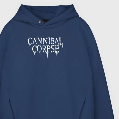 Мужское светящееся худи Cannibal Corpse логотип, цвет темно-синий - фото 9