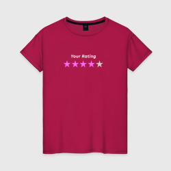 Женская футболка хлопок Your rating - Black Mirror