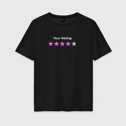 Your rating - Black Mirror – Женская футболка хлопок Oversize с принтом купить со скидкой в -16%