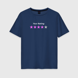 Женская футболка хлопок Oversize Your rating - Black Mirror