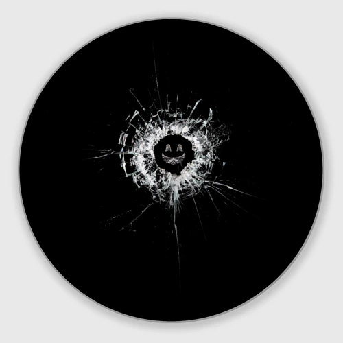 Круглый коврик для мышки Black Mirror - smile