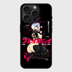 Чехол силиконовый для Apple iPhone 15 Pro матовый Nier Automata waifu