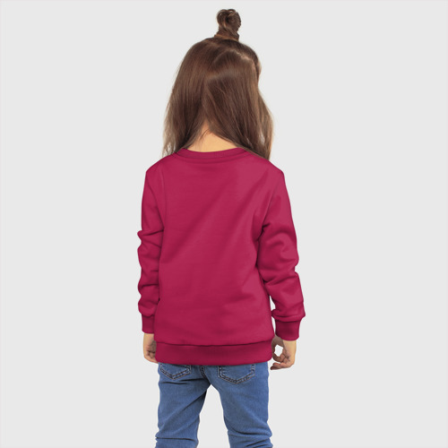 Детский свитшот хлопок Motosport girl, цвет маджента - фото 4