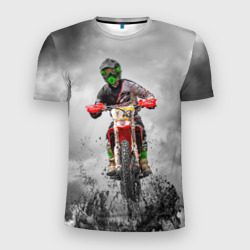 Мужская футболка 3D Slim Dirty motocross