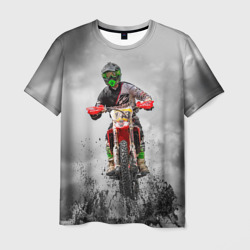 Мужская футболка 3D Dirty motocross