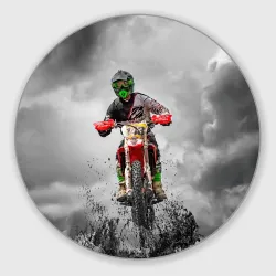 Круглый коврик для мышки Dirty motocross