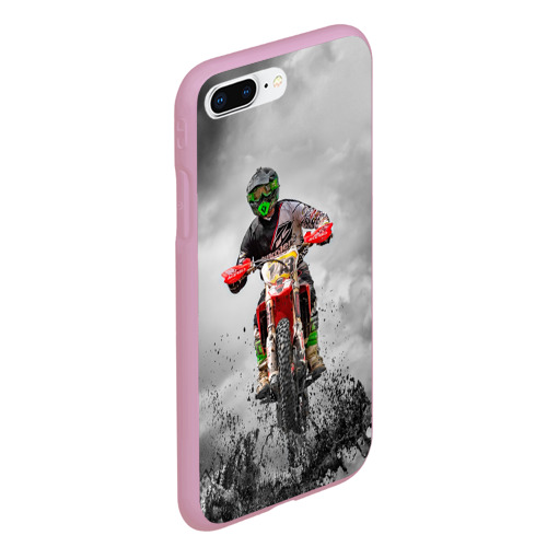 Чехол для iPhone 7Plus/8 Plus матовый с принтом Dirty motocross, вид сбоку #3