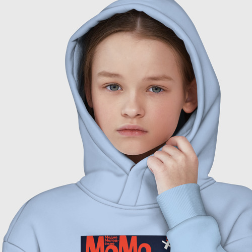 Детское худи Oversize хлопок Momo - Марс наш, цвет мягкое небо - фото 6