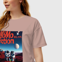 Женская футболка хлопок Oversize Momo - Марс наш - фото 2