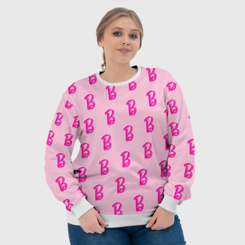 Женский свитшот 3D Барби паттерн буква B, цвет 3D печать - фото 6