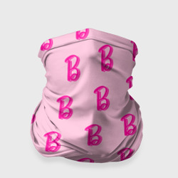 Бандана-труба 3D Барби паттерн буква B