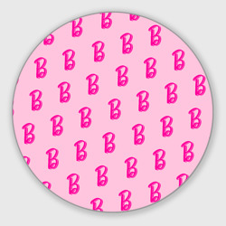Круглый коврик для мышки Барби паттерн буква B