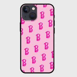 Чехол для iPhone 13 mini Барби паттерн буква B