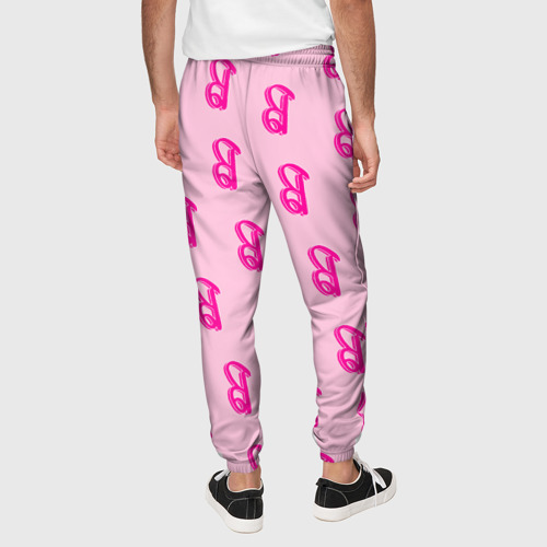 Мужские брюки 3D Барби паттерн буква B, цвет 3D печать - фото 5