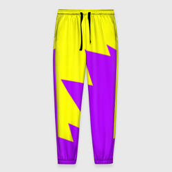 Мужские брюки 3D Желто-фиолетовый разлом