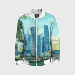 Детский бомбер 3D Москва-сити Ван Гог