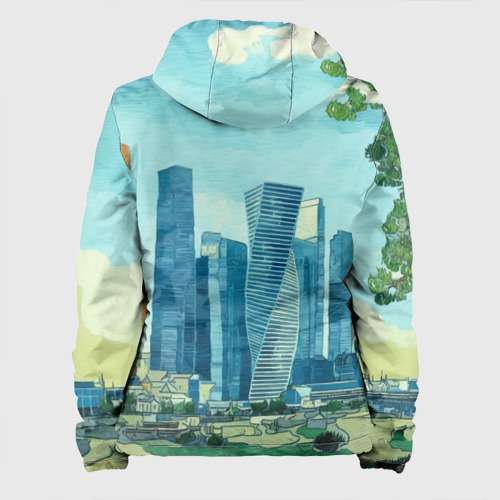 Женская куртка 3D Москва-сити Ван Гог, цвет белый - фото 2