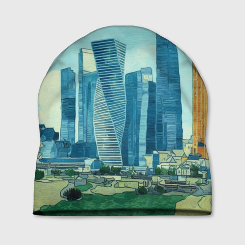 Шапка 3D Москва-сити Ван Гог
