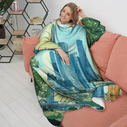 Плед с рукавами Москва-сити Ван Гог - фото 2