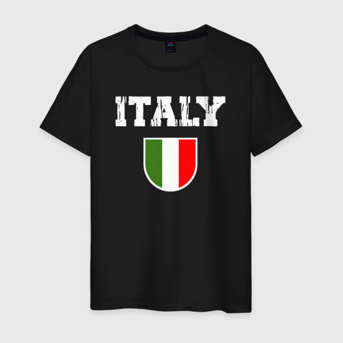 Мужская футболка хлопок с принтом Italy people, вид спереди #2