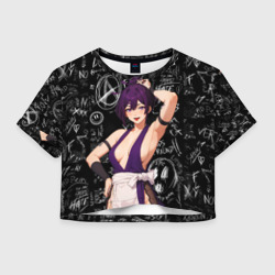 Женская футболка Crop-top 3D Юзуриха в фартуке - Адский рай
