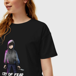 Женская футболка хлопок Oversize Simon - Cry of Fear - фото 2