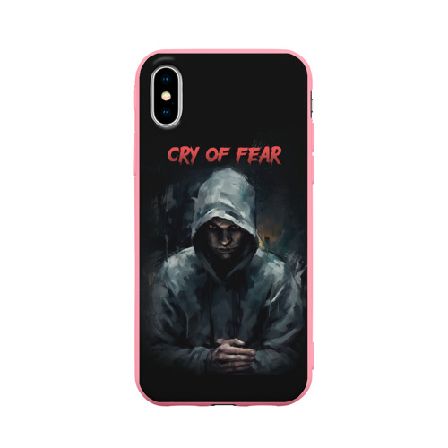 Чехол для iPhone X матовый с принтом Cry of Fear - Simon, вид спереди #2
