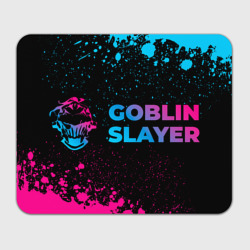 Прямоугольный коврик для мышки Goblin Slayer - neon gradient: надпись и символ