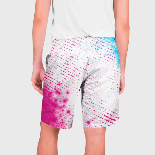 Мужские шорты 3D Evangelion neon gradient style: надпись, символ, цвет 3D печать - фото 2