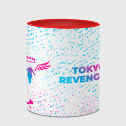 Кружка с полной запечаткой Tokyo Revengers neon gradient style: надпись и символ - фото 2