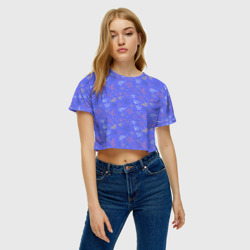 Женская футболка Crop-top 3D Морской паттерн - фото 2