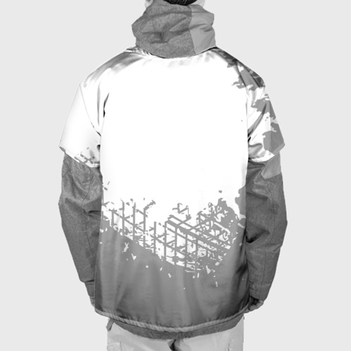 Накидка на куртку 3D Genesis Speed на светлом фоне со следами шин: символ сверху, цвет 3D печать - фото 2