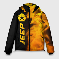 Мужская зимняя куртка 3D Jeep - gold gradient: по-вертикали