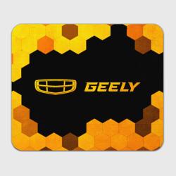 Прямоугольный коврик для мышки Geely - gold gradient: надпись и символ