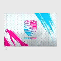 Флаг 3D Porsche neon gradient style