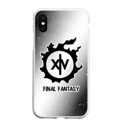 Чехол для iPhone XS Max матовый Final Fantasy glitch на светлом фоне