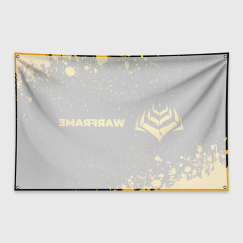Флаг-баннер Warframe - gold gradient: надпись и символ - фото 2