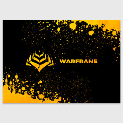 Поздравительная открытка Warframe - gold gradient: надпись и символ