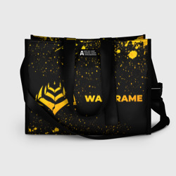 Сумка-шоппер 3D Warframe - gold gradient: надпись и символ