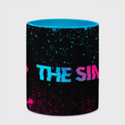 Кружка с полной запечаткой The Sims - neon gradient: надпись и символ - фото 2